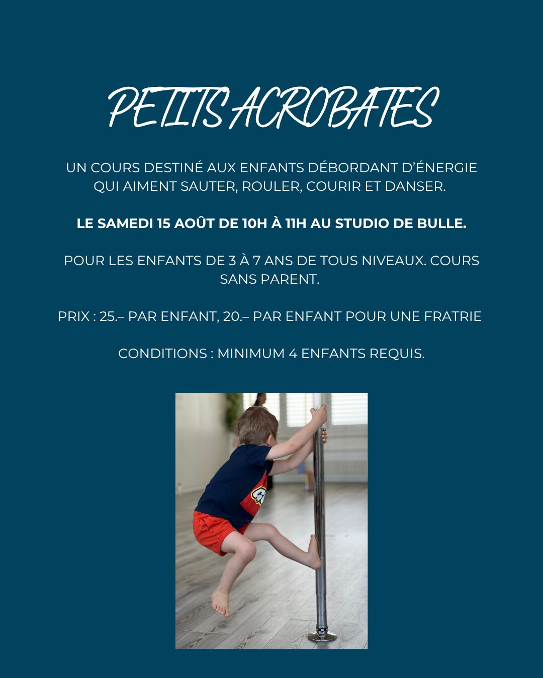 MiniFly - Petits Acrobates à PoleMovement - 3ans à 7ans 